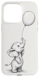 iPhone 15 Pro Max Cute, white, elephant phone Case