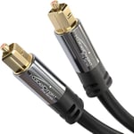 KabelDirekt – 1,5m câble audio numérique optique/câble TOSLINK (TOSLINK vers TOSLINK, câble fibre optique pour home cinéma, PS5, XBOX) PRO Series