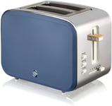 Swan ST14610BLUN Nordic 2 Slice Toaster In Blue matt finish -BRAND NEW