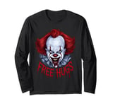 Free Halloween Hugs Evil Killer Scary Clown Horror Halloween Long Sleeve T-Shirt