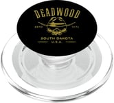 Deadwood South Dakota USA Skull Distressed Design PopSockets PopGrip for MagSafe