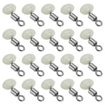 0.5"x0.3" Cross-Line Fishing Swivels & Bead 20Pcs Glow in the Dark T Grey