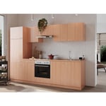 Cuisine Kitchenette bloc cuisine intégrée hêtre Gerda 270 cm Respekta