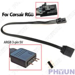 For Corsair Lighting Node Pro & Commander Pro 20cm 3-Pin 5V A-RGB Female Adapter