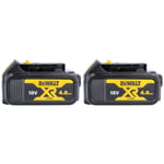 DeWalt Genuine DCB182 18V XR 4.0Ah Lithium-Ion Battery Twin Pack