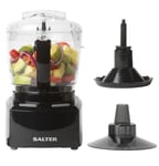 Salter Mini Food Processor Chopper Electric 8 in 1 Compact Prep Pro 200W 1L Bowl