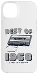 Coque pour iPhone 14 Plus Retro Best of 1968 Mixtape Vintage 57th Birthday Cassette