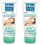 Mixa BIO - La Crème Visage Des Peaux Sensibles - 100 ml - Lot de 2