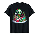 Funny Peace Hand Alien Elf Christmas Womens Mens Kids T-Shirt