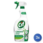 3x Cif Degreaser Cream Trigger 650 Ml. Green