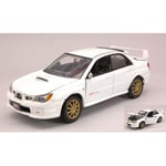 SUBARU IMPREZA WRX STI 2003 WHITE 1:24 MotorMax Auto Stradali Die Cast