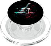 Glitch Guitare acoustique – Amateur de musique de guitare vintage PopSockets PopGrip pour MagSafe