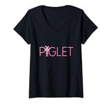 Disney Winnie the Pooh Piglet Classic Lettering V-Neck T-Shirt