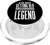 I'm Not Getting Old I'm Becoming A Legend Retro Distressed PopSockets PopGrip for MagSafe