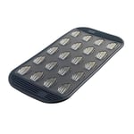 MASTRAD - Moule 20 Mini Madeleines - 100% Silicone Premium - Anti-Adhésif - Maintien Parfait - Gris Fumé