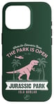 iPhone 16 Pro Jurassic Park T-Rex Where The Dinosaurs Roam Touristy Retro Case