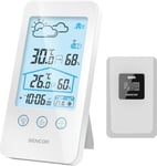 SENCOR SWS 3000W Station météo Supporte jusqu'à 3 capteurs Rétroéclairage LCD Blanc