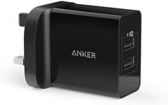 Anker 2-Port USB Wall Charger 4.8A/24W PowerIQ Charging for iPhone Galaxy HTC