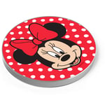 ERT GROUP Disney Minnie Mouse Wireless Charger, Wireless Charging Station for Phone or Tablet, Adults or Kids, Wireless Charging Pad Designed for iPhone Charger, Samsung Charger and more, Minnie/Red