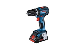 Slagskrutrekker / bor Bosch GSB 18V-90 C Professional; 18 V; 2x4,0 Ah batt.