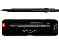 Caran D'ache Mekanisk Blyant 844 Black Code, 0,7 Mm, Svart Sekskantet Aluminiumskaft, Matt Sort Forkrommet, - 1 Stk (844.496)