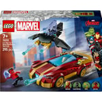 LEGO Super Heroes - Iron Man-bil og Black Panther mot Red Hulk 76310