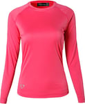 jeansian Femme UPF 50+ UV Sun Protection Sport Long Sleeve T-Shirt Tee Tops SWT246 Red XL