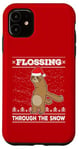 iPhone 11 Flossing Through The Snow Sloth Ugly Christmas Sweater Floss Case