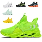 Homme Baskets Femme Chaussures de Sport Running Baskets Respirant Légères et Confortables Basquette Femme Outdoor Gym Fitness Tricot Casual Marche Sport Jogging Sneakers HommesG133 Green 38