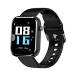 64MB Large Memory Waterproof Remove and Refined Smart Watch Listening Bluetooth Smart Function Fitness Bracelet Watch 1.54 Inch Full Touch Screen Sports Watch with Pedometer Heart Rate Monitor (Black)