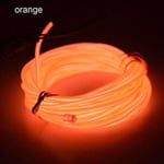 Batteridriven Led Glowstrip Neon slinga 3 Meter - Orange