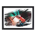 Big Box Art Cello Instrument (1) V2 Framed Wall Art Picture Print Ready to Hang, Black A2 (62 x 45 cm)