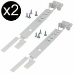 ZANUSSI FRIDGE FREEZER INTEGRATED SLIDING DOOR HINGE MOUNTING BRACKET KIT x 2