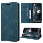 GANKER Coque pour Xiaomi Redmi Note 8 Pro [RFID Portefeuille Blocage] Etui Redmi Note 8 Pro Housse en Cuir Premium Magnétique Porte Cartes Fonction Stand Coque Rabat Redmi Note 8 Pro - Bleu Vert