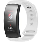 Bracelet Samsung Gear Fit 2 Pro/Fit 2 iMOSHION® Siliconen bandje zilver knoopje met design Blanc