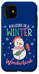 iPhone 11 Walking In A Winter Wonderland Snowman Funny Ugly Christmas Case