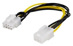 DELTACO – Adapterikaapeli 6-pin PCI-E > 8-pin PCI-E2, 10 cm (SSI-61)