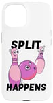 Coque pour iPhone 15 Split Happens Bowler Funny Bowling