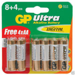 GP AA Batteries 1.5V Plus Ultra High Performance Alkaline Battery [12 Pack]