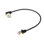 Câble Ethernet RJ45 Cat8, mâle vers mâle, câble réseau Cat8 haut débit, 40 Gbit/s, 2000 MHz, cordon de raccordement SFTP, pour routeur, modem, serveur, etc (Left)