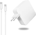 Chargeur 106W USB C Adaptateur d'alimentation Compatible avec Mac Book Pro 16, 15, 14, 13 Pouces, Mac Book Air 13 Pouces, iPad Pro 2021/2020/2019/2018, avec 2M USB C Câble Ordinateur Portable