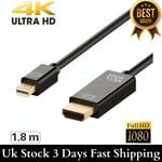 Mini DisplayPort DP to HDMI Male Thunderbolt Adapter Cable For MacBook 1080P UK