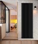 NRG Modern Vertical Flat Panel radiators | Black 1800 x 544 mm Double Column Designer Bathroom Radiator Heater