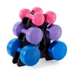 York 19kg Vinyl Dumbbell Weight Set with Stand