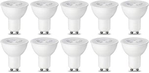 Amazon Basics Spot LED type GU10, 5.5W (équivalent ampoule incandescente de 50W), blanc chaud, dimmable, Lot de 10