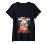 Womens Just One More Episode – Funny TV Series and Movie Lover V-Neck T-Shirt