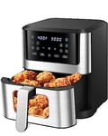 7L Air Fryer, 10-in-1 Smart Air Fryer with Visible Cooking Window, 1500W Air Fryers with Removable Basket, Timer & Temperature Control, LED One Touch Screen, Included Recipe