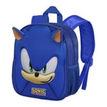 Sonic The Hedgehog - SEGA-Small 3D Backpack, 11 x 26 x 31 cm, Capacity 8.5 L