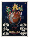 POSTER HQ 40x60cm d'une AFFICHE VINTAGE MICH CYCLES/MOTOS MOINET GUYON