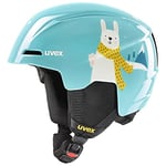 uvex viti Casque de Ski Enfant Unisexe, Turquoise Rabbit, 51-55 cm